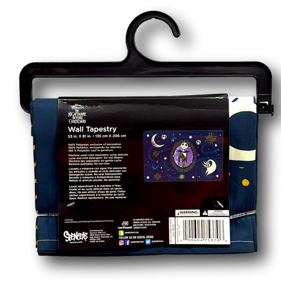 The Nightmare Before Christmas Spooky Stars Wall Tapestry Hanging Decor - NWT - Picture 3 of 3